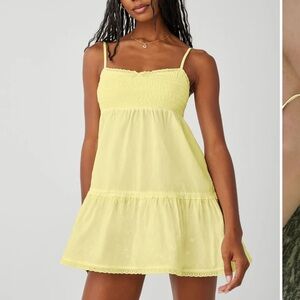 Frankie's Bikinis Yellow Dress with Adjustable Straps - New